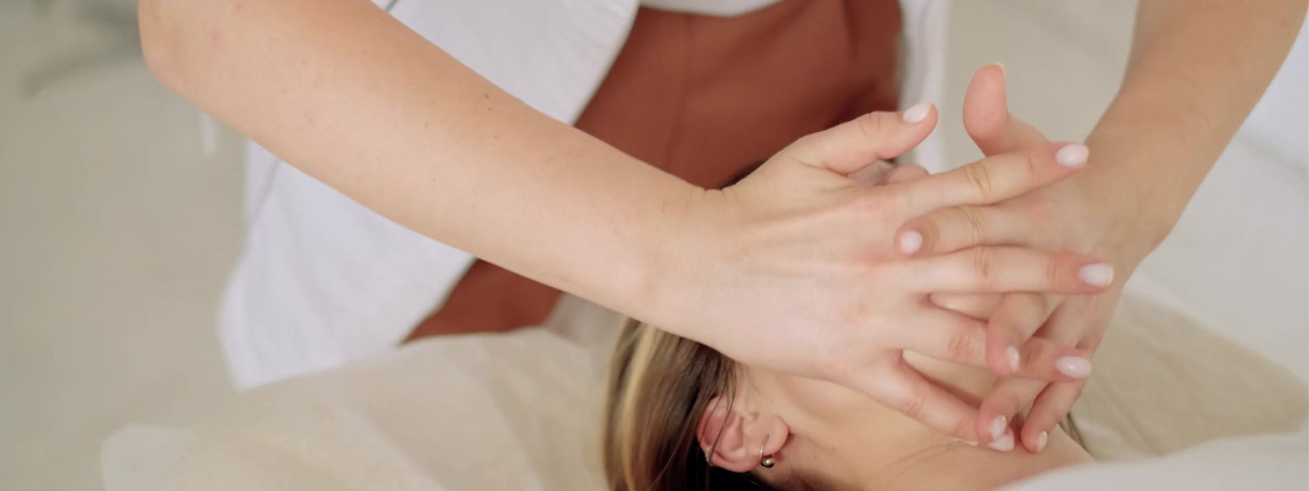 A facial treatment in progress at Pure Aesthetics Medical Spa